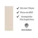 Ver imagem 3 de Cabeceira Modulada Estofada P/ Cama Casal 7 Placas 20x45cm:areia