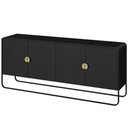 Ver imagem 1 de Buffet Aparador Organico 4 Portas 180 Cm 28075 Artesano Nero Preto