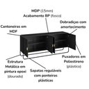 Ver imagem 6 de Buffet Aparador Organico 4 Portas 180 Cm 28075 Artesano Nero Preto