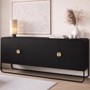 Ver imagem 2 de Buffet Aparador Organico 4 Portas 180 Cm 28075 Artesano Nero Preto