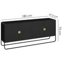 Ver imagem 3 de Buffet Aparador Organico 4 Portas 180 Cm 28075 Artesano Nero Preto