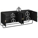 Ver imagem 5 de Buffet Aparador Organico 4 Portas 180 Cm 28075 Artesano Nero Preto