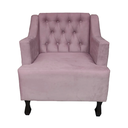 Ver imagem 1 de Poltrona Cadeira Decorativa Para Sala E Recepção Genesis Rosê -LM DECOR