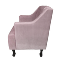 Ver imagem 3 de Poltrona Cadeira Decorativa Para Sala E Recepção Genesis Rosê -LM DECOR