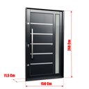 Ver imagem 4 de Porta Pivotante Alumínio Lambril Miraggio c/Pux.Esq. Elite Preto 240x150 Brimak