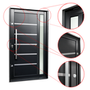 Ver imagem 3 de Porta Pivotante Alumínio Lambril Miraggio c/Pux.Esq. Elite Preto 240x150 Brimak
