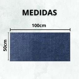 Tapete Passadeira 50x100 Class Quarto Peludo Azul Jeans - 4