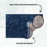 Tapete Passadeira 50x100 Class Quarto Peludo Azul Jeans - 5