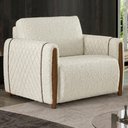 Ver imagem 2 de Poltrona Decorativa Aurora Pes Madeira Boucle Tce 1010 Moll