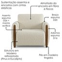 Ver imagem 5 de Poltrona Decorativa Aurora Pes Madeira Boucle Tce 1010 Moll