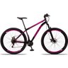 Bicicleta Aro 29 Quadro 17 Aço 21v com Suspensão Freio Disco Mecânico Sport Preto/Rosa - Raider - 3