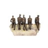 Escultura Decorativa Homens Sentados na Pedra em Resina Bronze 38,5cm Ss0338 Btc - 1