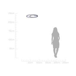 Plafon de Sobrepor Loop Cromado 62cm 60w 3000k Led - Hm008cr - Bella - 8