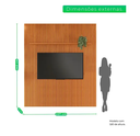 Ver imagem 3 de Painel Riso Ripado 2,40x2,07cm Jcm Movelaria - Cinamomo