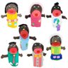 Kit Fantoches De Mão Família Negra Em Feltro Didático 7 Pçs - 1