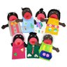 Kit Fantoches De Mão Família Negra Em Feltro Didático 7 Pçs - 2