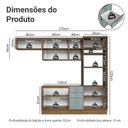 Ver imagem 3 de Armário de Cozinha Completa 270 cm Rustic/Cinza Lux Madesa 08
