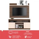 Ver imagem 5 de Rack com Painel para Tv até 55 Polegadas Bello 2 Portas Nogueira Real/off White - Pnr Móveis