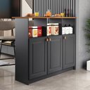 Ver imagem 2 de Bancada Gourmet 120cm 3 Portas com Nichos Hera Fidelitá Chumbo