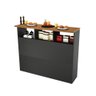 Bancada Gourmet 120cm 3 Portas com Nichos Hera Fidelitá Chumbo - 6