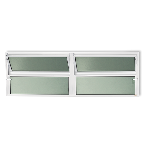 Basculante Alumínio 2 Seções 40 x 150 Plus V.Boreal Branco Brimak