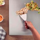 Ver imagem 2 de 5 Espátulas Raspadora Inox Preta 23x10cm Chapa Lanche Cozinha Profissional