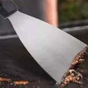 Ver imagem 5 de 5 Espátulas Raspadora Inox Preta 23x10cm Chapa Lanche Cozinha Profissional