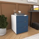 Ver imagem 1 de Gaveteiro Porto Escritório/Home Office 3 Gavetas 40x54cm Azul/Branco 250683