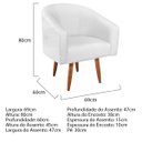 Ver imagem 3 de Poltrona Decorativa Sala de Estar Recepção Luiza Pés Palito Suede - Doce Sonho Móveis POLTRONAS POLT
