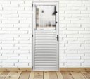 Ver imagem 2 de Porta de Giro Alumínio Branco Social c/Grade Veneziana 2V Maxx - 210x90 - Direita