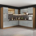 Ver imagem 1 de Armário de Cozinha Completa de Canto 546cm Rustic/Cinza Lux Madesa 01