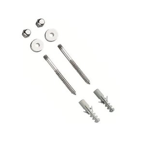 Kit Parafuso Inox Cromado 10mm Fixação Vaso Sanitário e Bidê