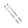 Kit Parafuso Inox Cromado 10mm Fixação Vaso Sanitário e Bidê - 1