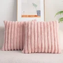 Ver imagem 1 de Kit C/ 2 Capas P/ Almofada em Pelucia Wave Soft 2 Lados – 50x50 Cm - Rosê