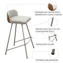 Ver imagem 2 de Conjunto 2 Banquetas Alta Nobre Bancada Área Gourmet Pés Aço Champanhe
