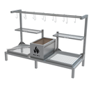 Ver imagem 1 de Parrilla Dupla de Alvenaria 118x45 com Grelha Uruguaia e Tendal