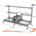 Ver imagem 2 de Parrilla Dupla de Alvenaria 118x45 com Grelha Uruguaia e Tendal