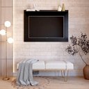 Ver imagem 1 de Painel Columbia 01 Prateleira P e Tv Ate 50 Pol. Preto