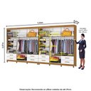 Ver imagem 4 de Closet Casal Duplo Lu 12PTS 08 Gavetas com Espelho com Pés Slim Carioca Móveis