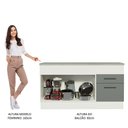 Ver imagem 7 de Balcão De Pia 150 Cm 2 Portas E 2 Gavetas Branco/Cinza
