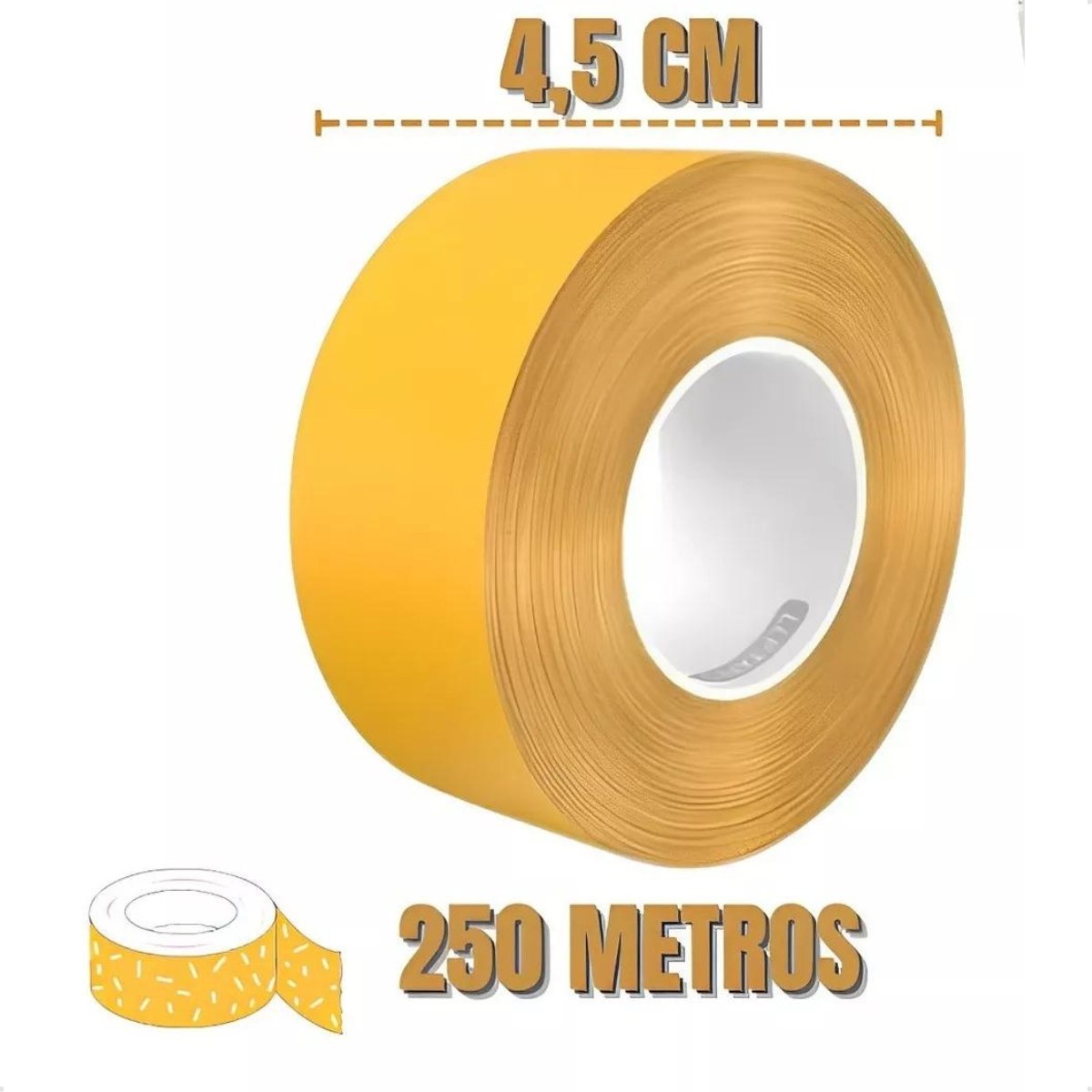 Fita Adesiva Durex para Embalar Larga e Resistente 250 Metros - Marrom - 4