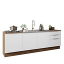 Ver imagem 3 de Armário de Cozinha Compacta 240cm Rustic/Branco Stella Madesa 01