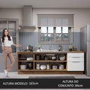 Ver imagem 6 de Armário de Cozinha Compacta 240cm Rustic/Branco Stella Madesa 01