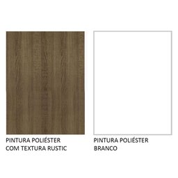 Armário de Cozinha Compacta 240cm Rustic/Branco Stella Madesa 01 - 11