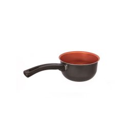 Panela Antiaderente 16 Cm com Tampa de Vidro – Preto e Cobre - 2