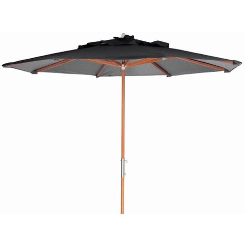 Ombrelone Leblon Preto em Madeira Central 2,90 Mt(larg) com Tecido Bagun - 43770