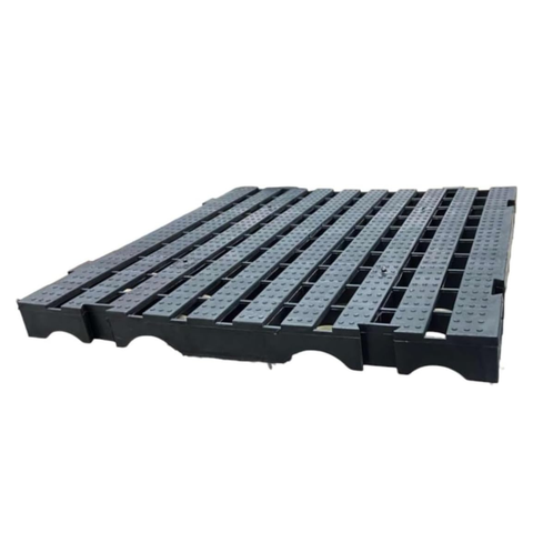 Pallet Piso Plástico Estrado Vazado 50x50cm Encaixe Modular Palete - Preto