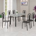 Ver imagem 1 de Conjunto Sala de Jantar com 6 Cadeiras Lívia Preto