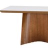 Mesa de Jantar Retangular Dunnas Nozes com Vidro Off White 220x110 Fabrispuma - 10