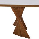 Ver imagem 7 de Mesa de Jantar Retangular Dunnas Nozes com Vidro Off White 220x110 Fabrispuma